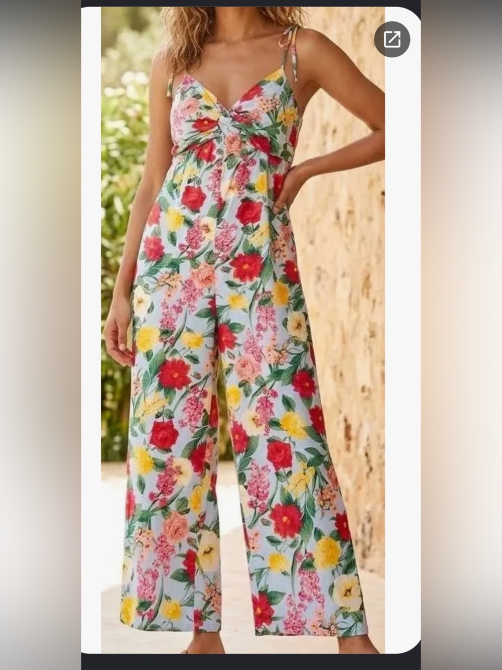 Old Navy Floral Linen-Blend Jumpsuit